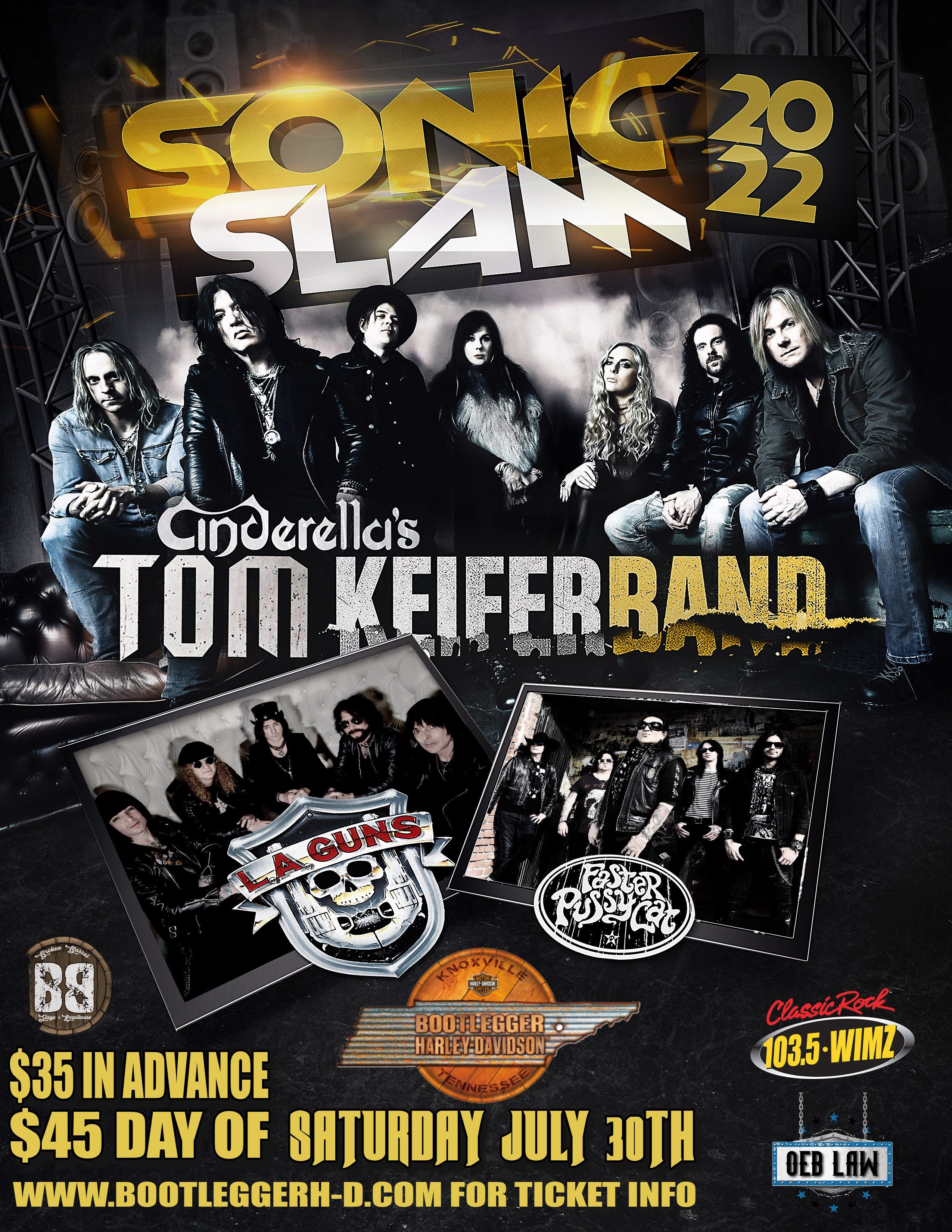 Sonic Slam concert July 2022 at Bootlegger Harley-Davidson